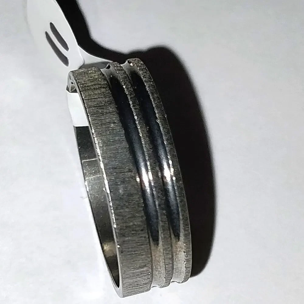 Stainless steel wide band hypoallergenic nickel free Men's ring sz 11